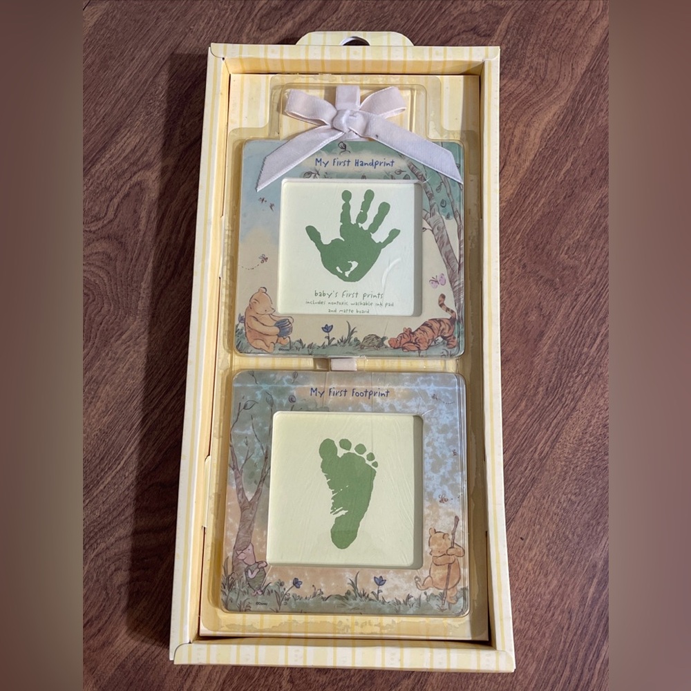 Classic Pooh My First Handprint / Footprint Kit. Brand New Sealed In Box Disney